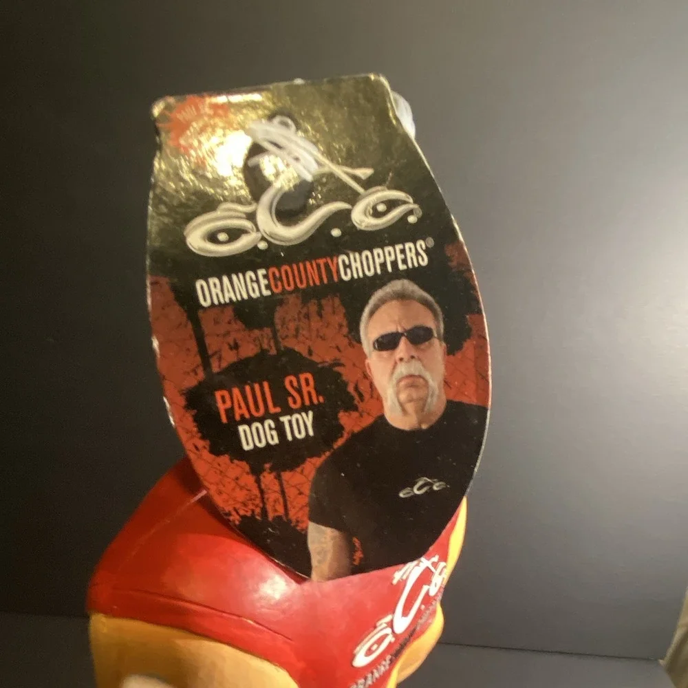 Orange County Choppers Paul Sr Dog Toy Large Soft Plastic Chew Toy